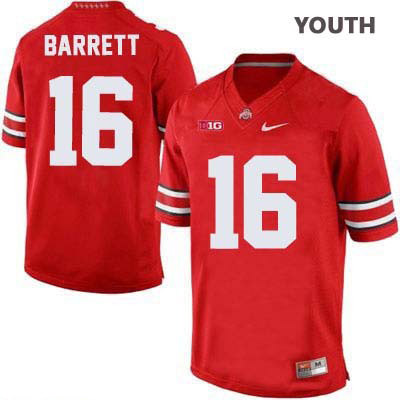 Ohio State Buckeyes Youth J.T. Barrett #16 Red Authentic Nike College NCAA Stitched Football Jersey IS19Z43MG